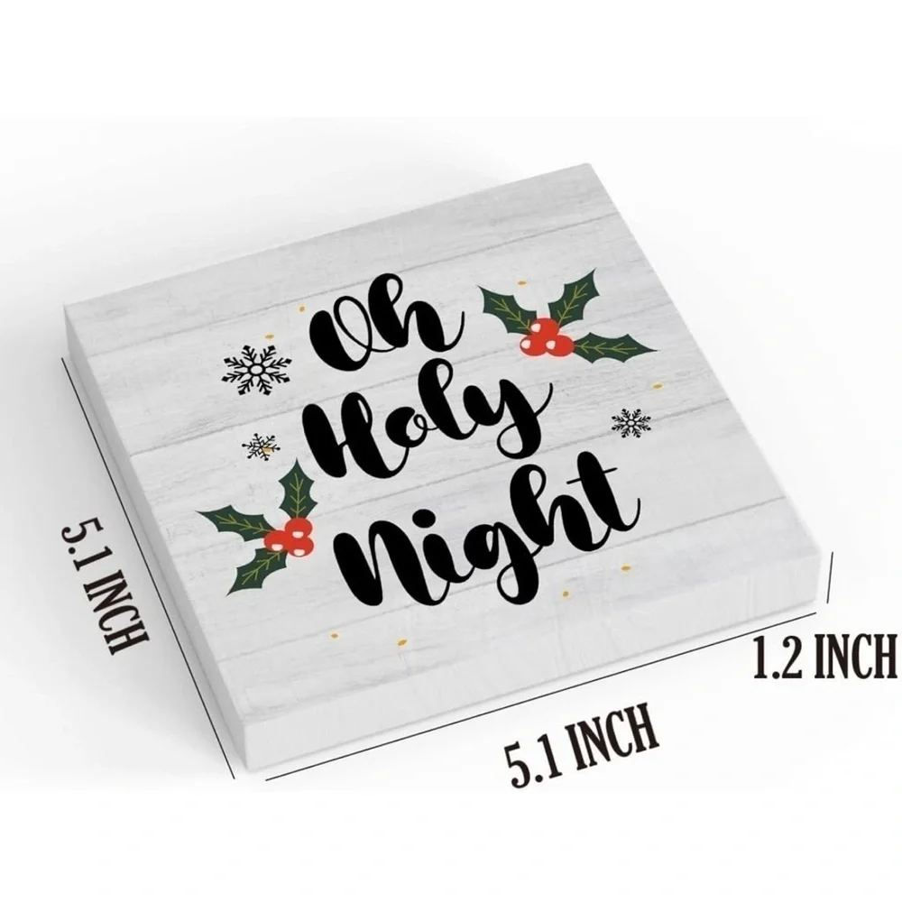 Festive Holiday Sign with Holly Design